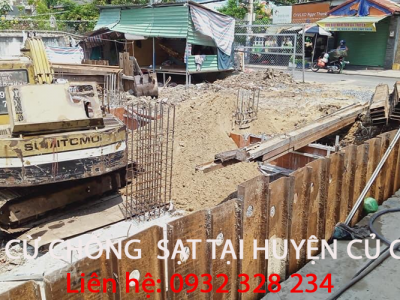Ép Cừ Chống Sạt Tại Huyện Củ Chi
